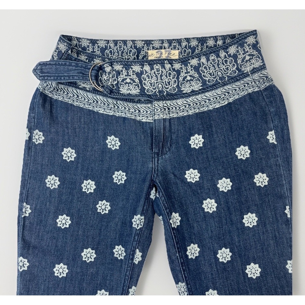 We The Free Free People Journey Flare Pants 27 Bandana Print Boho Festival - Picture 3 of 16